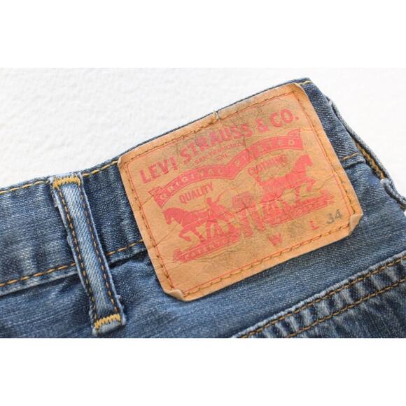 Levi's Other - Levi's 559 Relaxed Straight Fit Rugged Blue Denim Jeans Mens Size 38 x 32